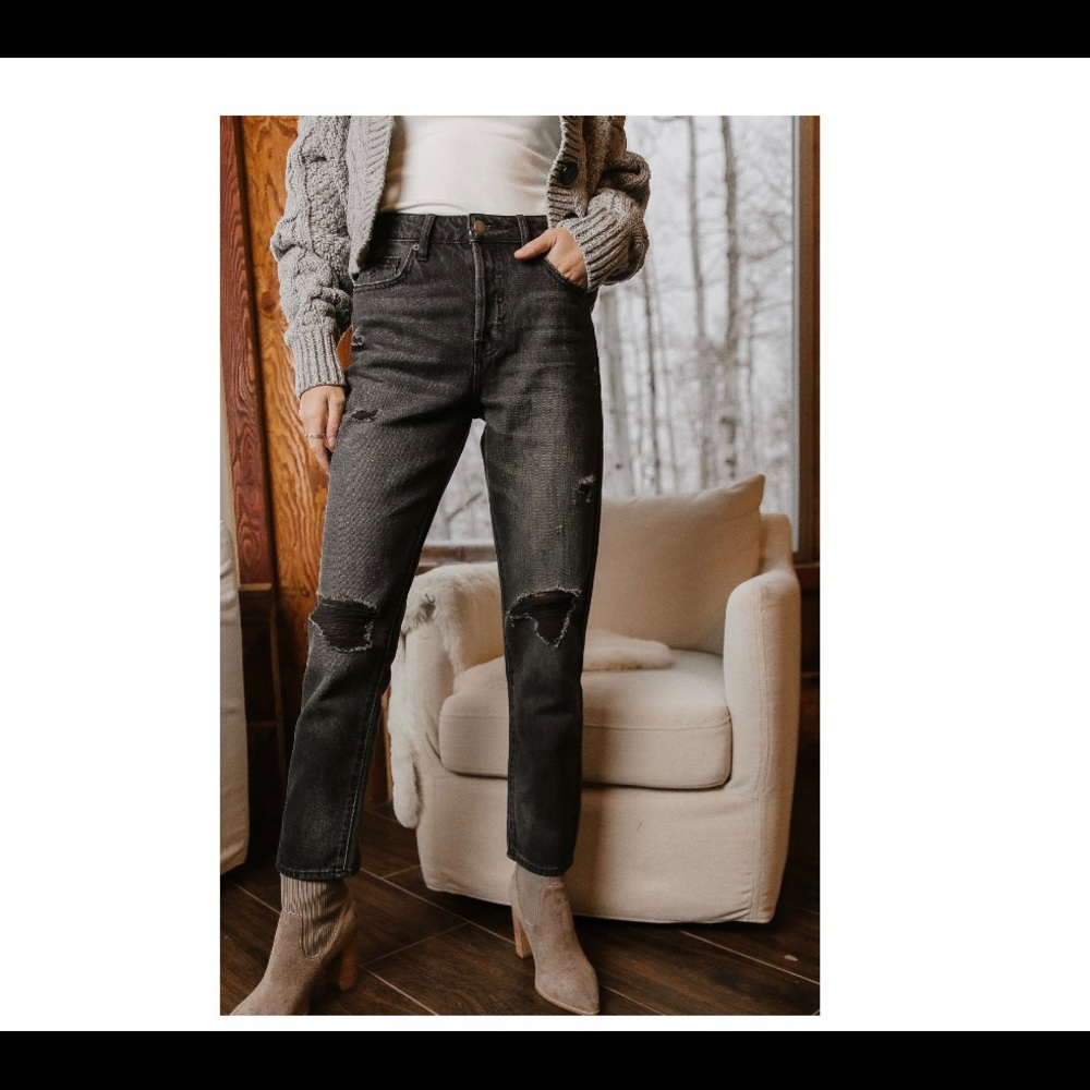 Bohme, Adriana Straight Leg Denim in Faded Black